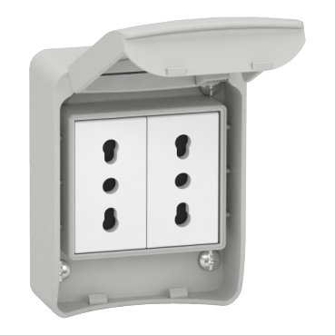 DOMESTIC SOCKET 10 16A IP65 STD ITA 2PT 
