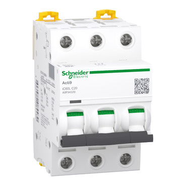 ACTI9 IC60L 3P 20A C MINIATURE CIRCUIT B