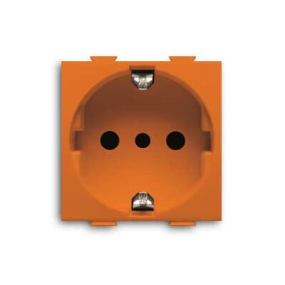 Socket-outlet Schucko 2P+E, 16A, P30 type, orange