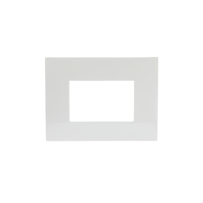 Cover plate, 3 modules, WHITE