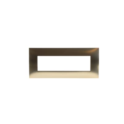 Cover plate, 7 modules, GOLD satin finish