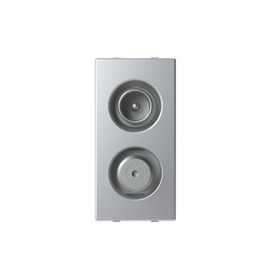 TV/SAT terminal outlet M-type - 1M - Silver