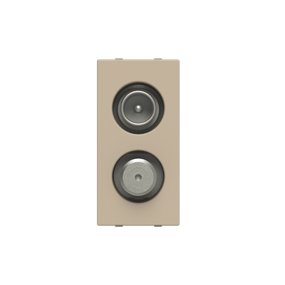 TV/SAT terminal outlet M-type - 1M - Champagne