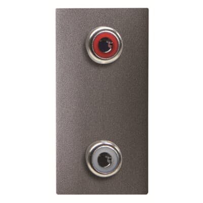 2x RCA connection unit - 1M - Anthracite