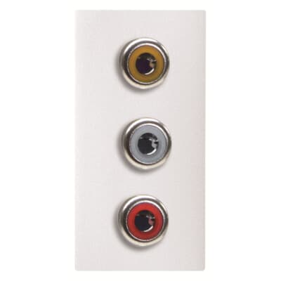 3x RCA connection unit - 1M - White