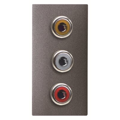 3x RCA connection unit - 1M - Anthracite