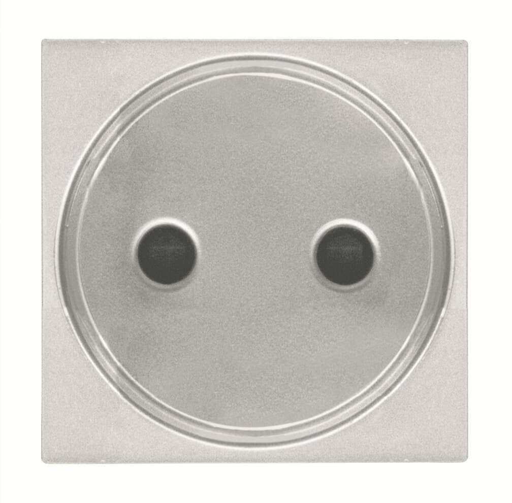 European unearthed socket outlet - 2M - Silver