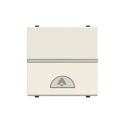 Push-button, SP with bell symbol - 2M - White