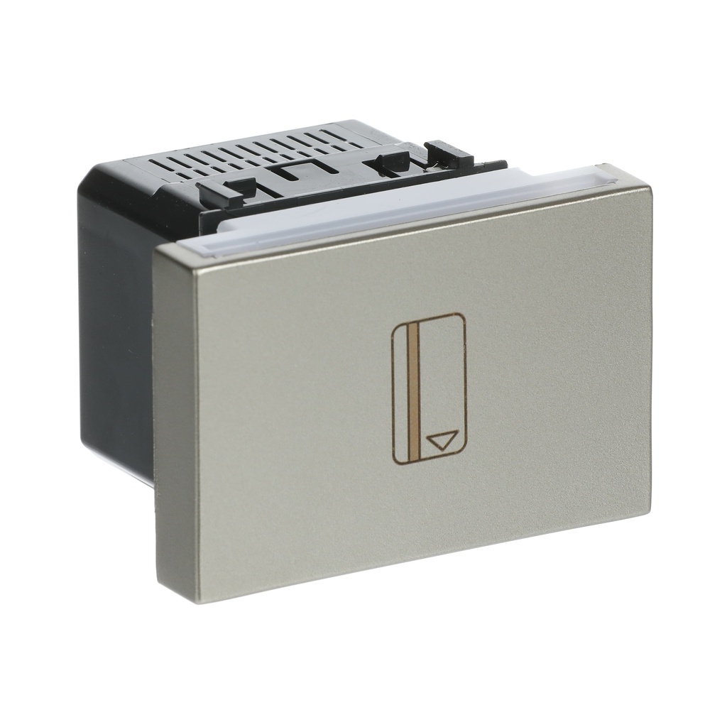 Card timer switch 1-gang, 1-way, SP - 2M - Champagne