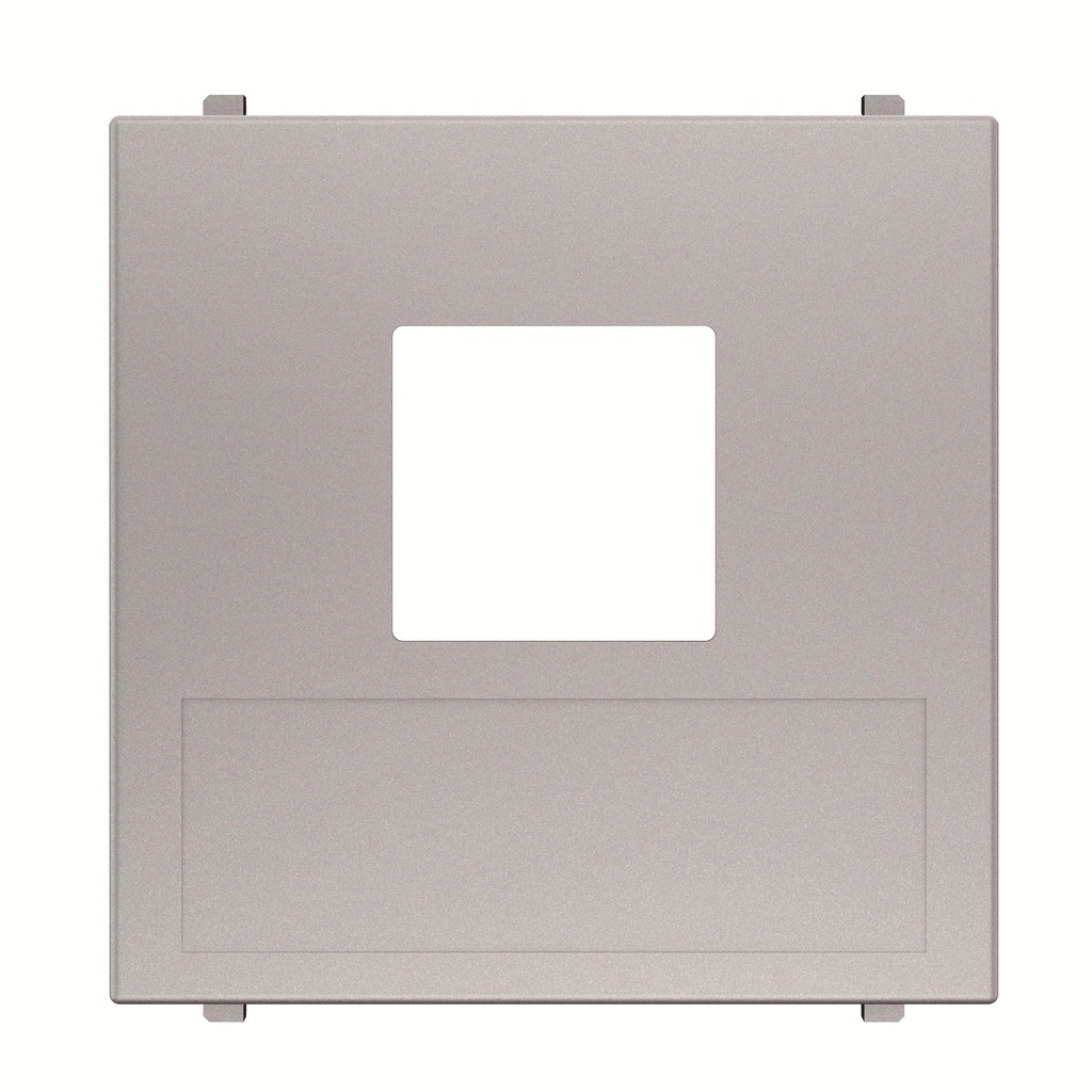 Cover plate for data outlet 1-gang - 2M - Silver
