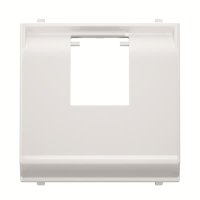 Cover plate for data outlet 1-gang at 45º - 2M - White