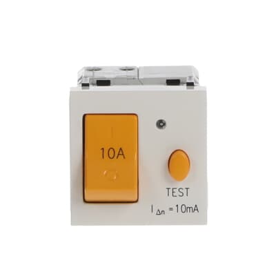 Circuit breaker 10A & RCD - 2M - White