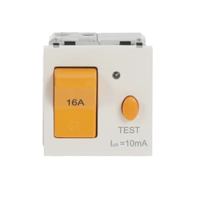 Circuit breaker 16A & RCD - 2M - White