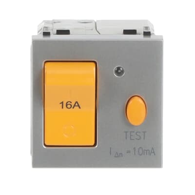 Circuit breaker 16A & RCD - 2M - Silver