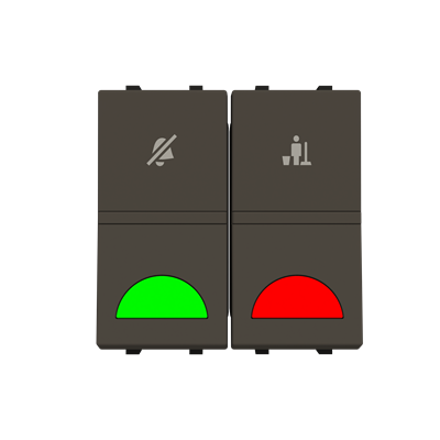 DND/MUR selector with indicator LED - 2M - Total Anthracite