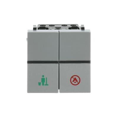 DND/MUR 2-gang interlocked switch - 2M - Silver