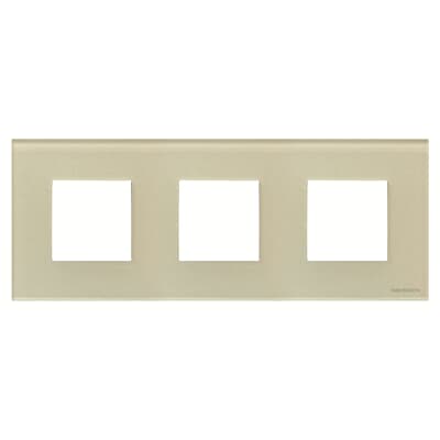 Frame 3-gang / 2+2+2-modules - Noble - Pearl Glass