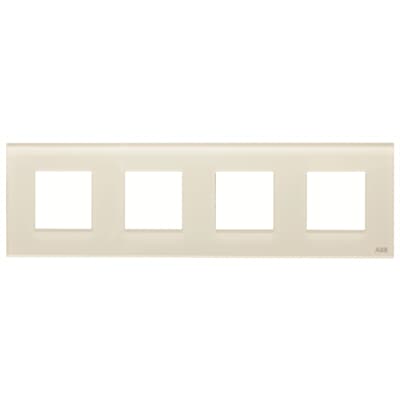 Frame 4-gang / 2+2+2+2-modules - Noble - White Glass