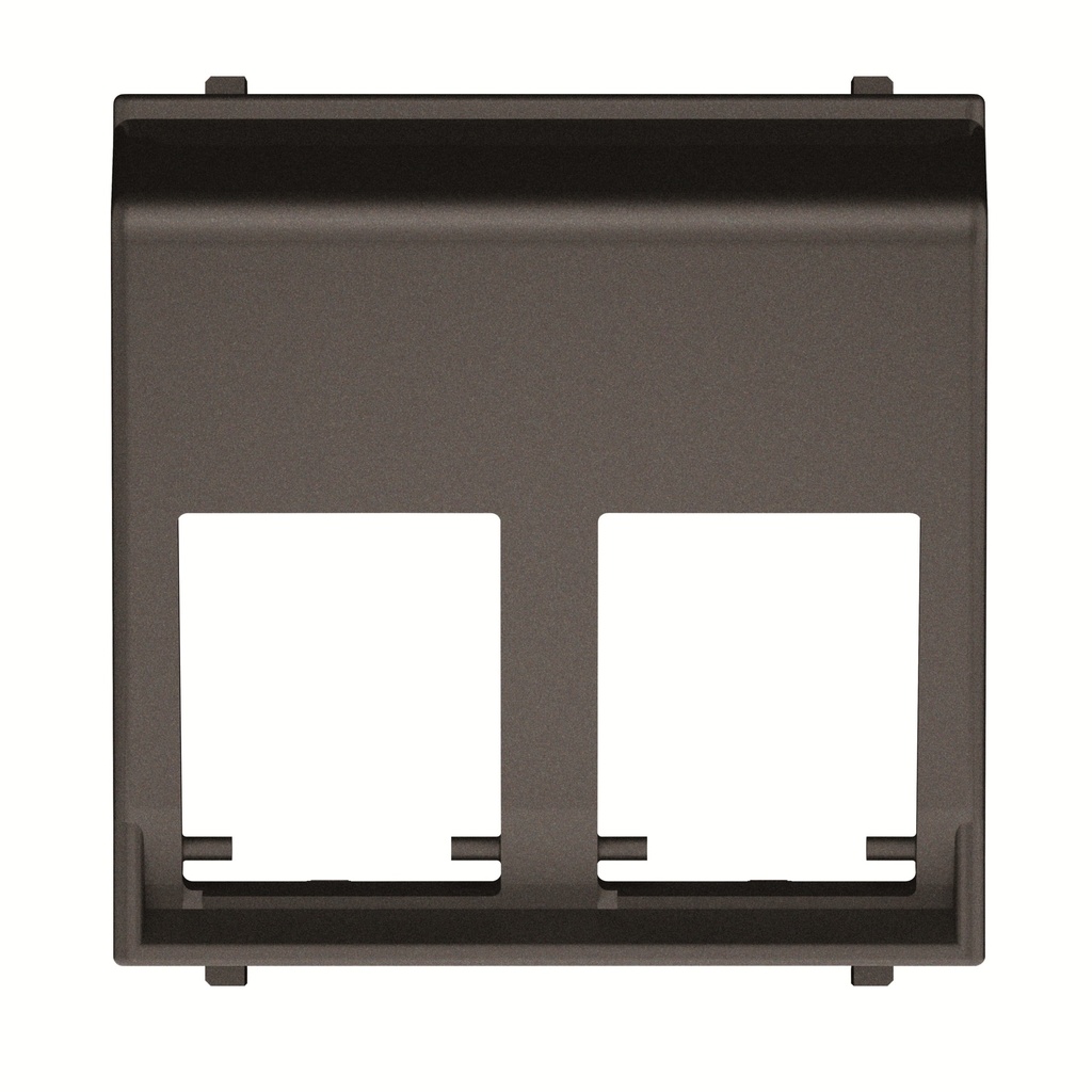 Cover plate for data outlet 2-gang at 45ºs - 2M - Anthracite