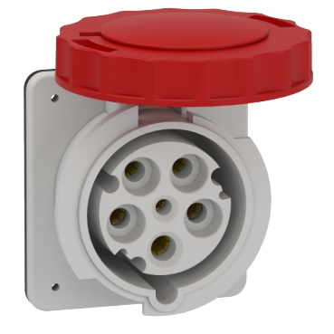[81683] PratiKa industrial socket - 63 A - 3P + N + E - 380...415 V AC - IP67 