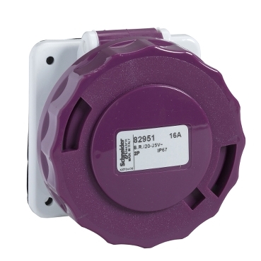 [82952] SOCKET PANEL MOUNT STRAIGHT 16A 3P 20/25