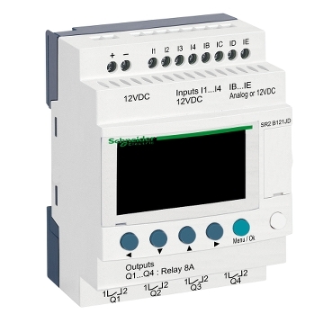 [SR2B121JD] SR 12 I/O REL. 12VDC DISPL & CLK        