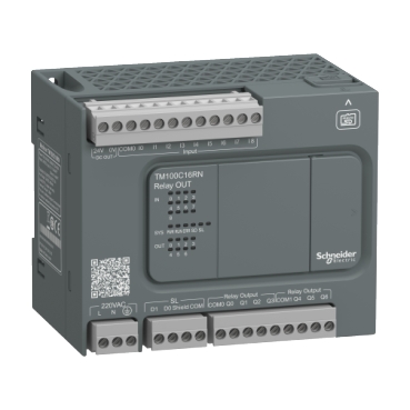 [TM100C16RN] CONTR. M100 16I/O ,AC220, 9 DC INPUTS"  