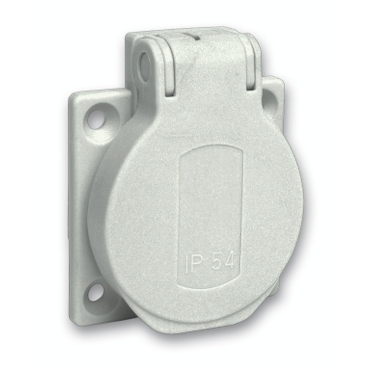 [PKS51G] SOCKET SCHUKO ENC 50X50 BACK GRAY IP54  