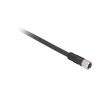 [XZCP29P11L10] PREWIRED 10M PUR FEM CON M12 8P STRAIGHT