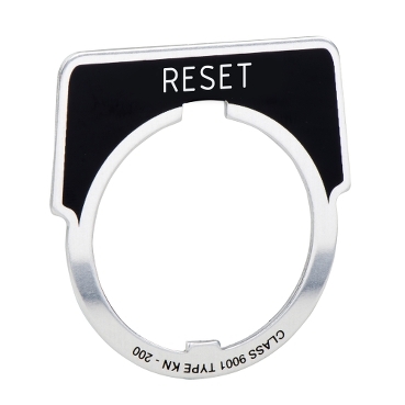 [9001KN223] 30MM LEGEND PLATE - RESET               