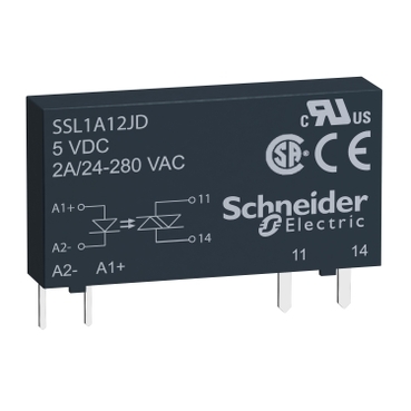 [SSL1A12BD] 1 PHASE SOLID STATE RELAY 280VAC 2A 24VD