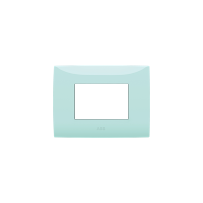 [2CSK0313CH] Cover plate, 3 modules, GREEN
