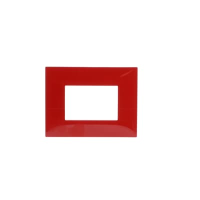 [2CSK0305CH] Cover plate, 3 modules, RED