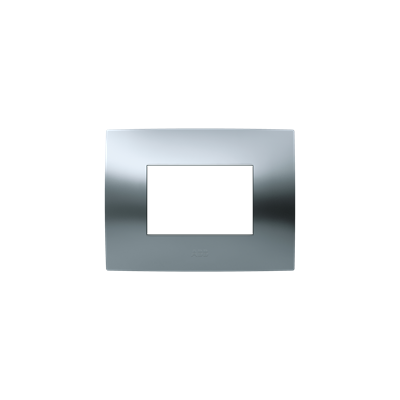 [2CSK0316CH] Cover plate, 3 modules, CHROME satin finish