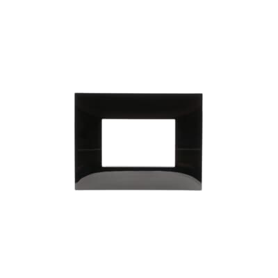 [2CSK0317CH] Cover plate, 3 modules, METAL BLACK gloss finish