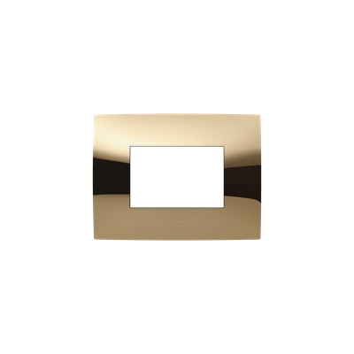 [2CSK0353CH] Cover plate, 3 modules, GOLD gloss finish
