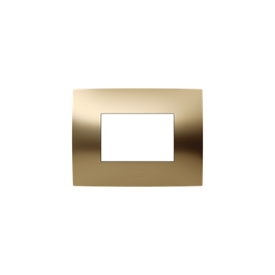 [2CSK0354CH] Cover plate, 3 modules, GOLD satin finish