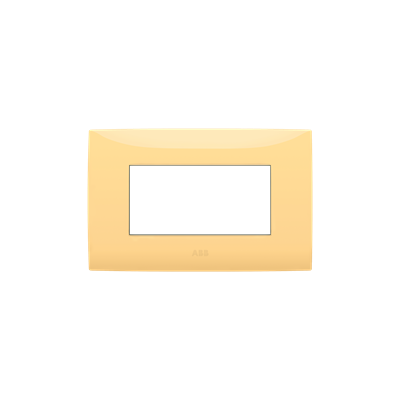 [2CSK0411CH] Cover plate, 4 modules, YELLOW