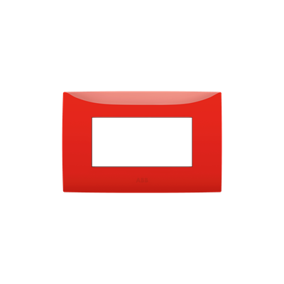 [2CSK0405CH] Cover plate, 4 modules, RED