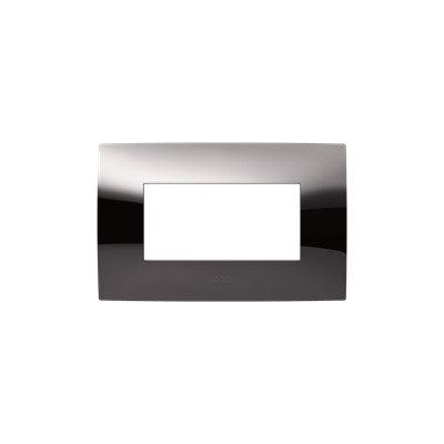 [2CSK0417CH] Cover plate, 4 modules, METAL BLACK gloss finish