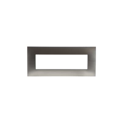 [2CSK0719CH] Cover plate, 7 modules, Brushed Stainless