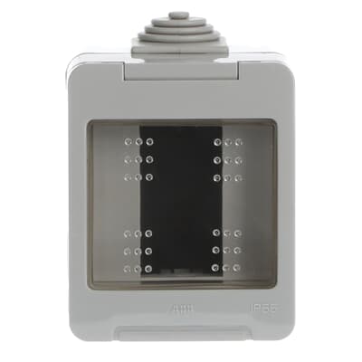 [2CSK2155CH] IP55 wall box, 1 place, 2 modules width