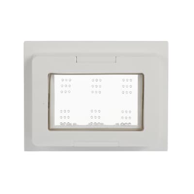 [2CSK3355CH] Cover plate IP55 for flush mounting, 3 modules, WHITE