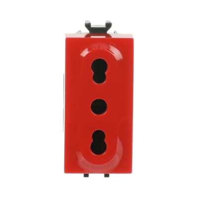 [2CSK226642R1104] Socket outlet 2P+E.10/16A. red antibact