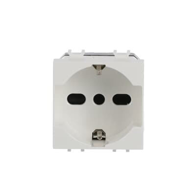 [2CSK226652R1109] Socket outlet 2P+E.10/16A. red antibact
