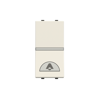 [2CLA210400N1101] Push-button, SP with bell symbol - 1M - White