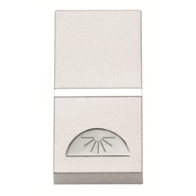[2CLA210420N1101] Push-button, SP with light symbol - 1M - White