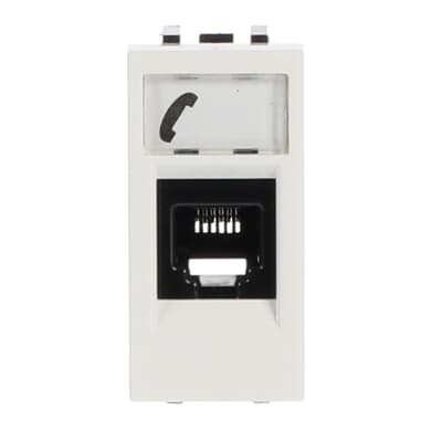 [2CLA211760N1101] Telephone outlet RJ12 - 1M - White