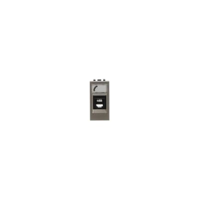 [2CLA211760N1901] Telephone outlet RJ12 - 1M - Champagne