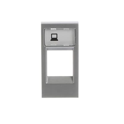[2CLA211810N1301] Cover plate for data outlet 1-gang - 1M - Silver